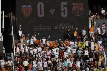 El Valencia es último con un solo punto, los jugadores fueron abucheados.