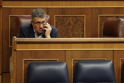 Patxi López durante el Congreso este martes.