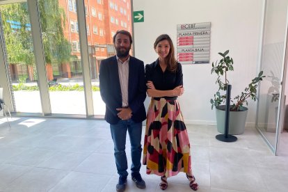 Pablo Sanchez y María Dolores Borens, al inicio del acto de ayer.