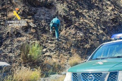 Investigan a dos hombres por un incendio que afectó a 68 hectáreas de monte en La Baña (León).