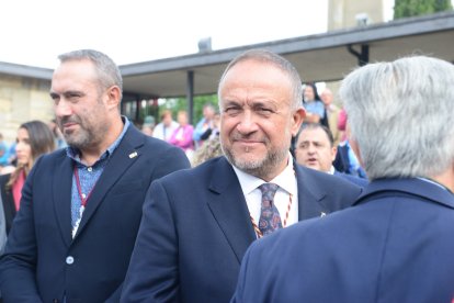 Gerardo Álvarez Courel, este lunes, en la romería de San Forilán de La Virgen del Camino