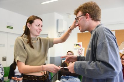 Un momento de la demostración de 'Touch me' en la clase de David Franco.