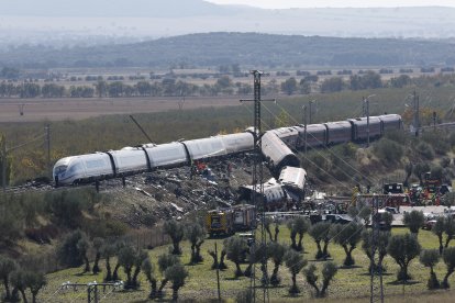 Imagen aérea del accidente ferroviario de Toledo