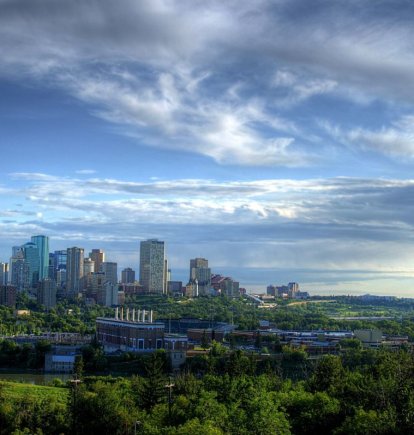 Imagen de la ciudad canadiense de Edmonton, caracterizada por su implicación con el medio ambiente
