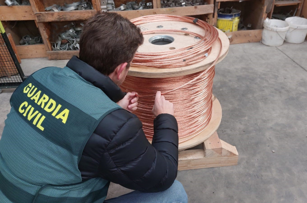 Se han recuperado unos 120 kilogramos de cobre sustraídos del interior de una empresa durante los últimos meses.