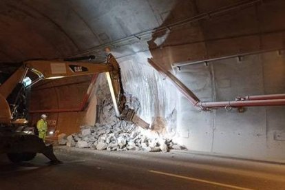 Obras en los túneles de la AP-66