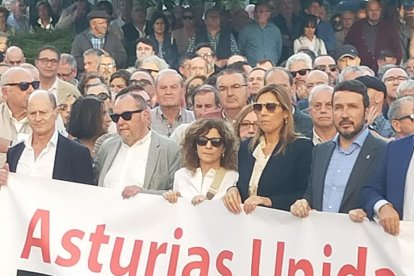 Roberto Aller, en la manifestación de este viernes en Oviedo para exigir la eliminación del peaje de la AP-66.
