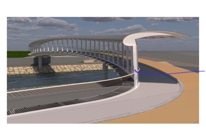 La pasarela tendrá un cortavientos de cristal y visera.