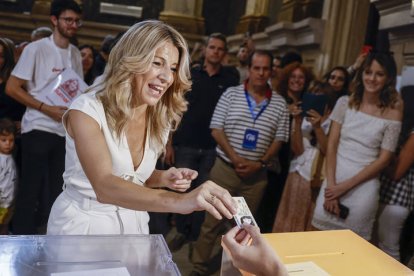 La líder de la coalición Sumar, Yolanda Díaz. SERGIO PÉREZ