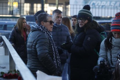 Numerosos familiares de las víctimas del accidente minero han acudido a los juzgados de León. RAMIRO