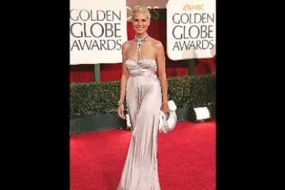 La supermodelo Heidi Klum, impresionante, asistió a la gala.