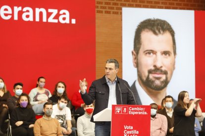 Sánchez, durante su intervención. MARCIANO PÉREZ