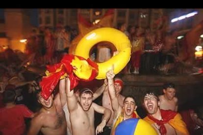 Algunos no quisieron olvidarse de sus flotadores, para no naufragar en su baño.
