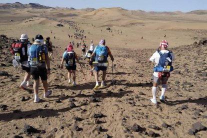 Arena, pero también piedras y rocas en el trayecto. GRUPO BASURCO