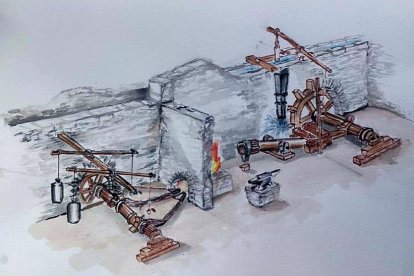 Croquis de cómo quedará la herrería en funcionamiento. DL