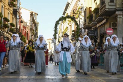 Imagen de las Cantaderas en la fiesta de San Froilán, una de las celebraciones más tradicionales de León. J. CASARES