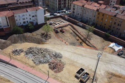 Imagen área de la zona antes de la excavación de los restos iniciada estos días. M. ARGÜELLO