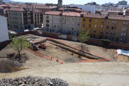Imagen área de la zona antes de la excavación de los restos iniciada estos días. M. ARGÜELLO