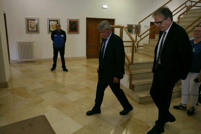 García Marín y Subirats, esta mañana en León. FERNANDO OTERO