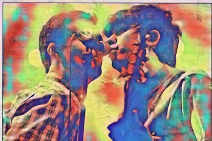 Héctor Escobar y Alejandro García 'Cooper' durante una actuación. CORTESÍA DE HÉCTOR ESCOBAR