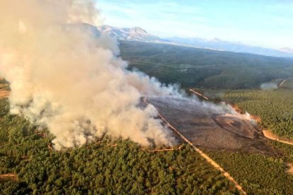 Instantánea aérea de la superficie quemada. BRIF TABUYO