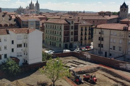 Imagen área de la zona antes de la excavación de los restos iniciada estos días. M. ARGÜELLO