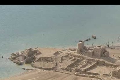 Imagen panorámica del estado del pantano sin agua