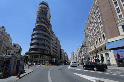 Las principales calles de Madrid están cortadas por la cumbre de la OTAN. EFE