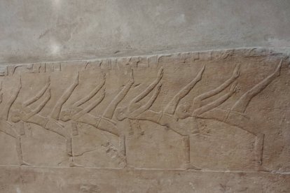 Representación de una danza antigua en la tumba de un jurista en Saqqara. GAITERO