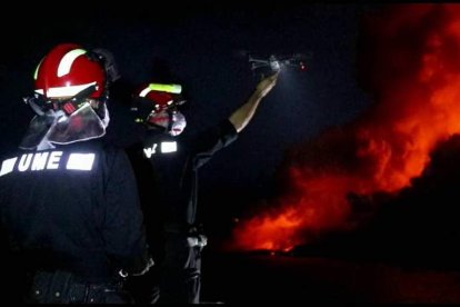 La llegada de la unidad de drones será clave en las acciones contra el fuego. DEFENSA