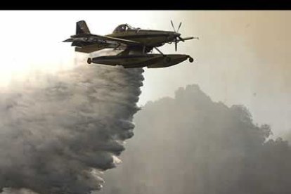 Uno de los hidroaviones con los que se ha logrado acabar con los distintos focos.