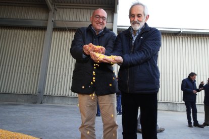 El consejero de Agricultura y Ganadería, Jesús Julio Carnero, visita en 2019 la cooperativa Ucogal en Cabreros del Río. RAMIRO