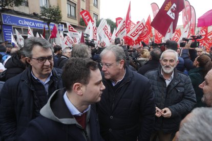 Matías Llorente en una manifestación de 2020. JESÚS F. SALVADORES