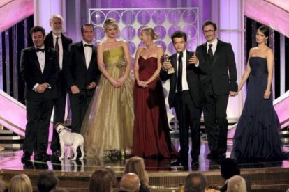 El reparto de la triunfadora comedia 'The artist'. Foto: Paul Drinkwater | AP