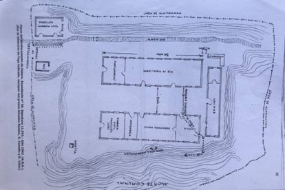 Plano del destacamento de Fabero con recorrido de una fuga. DOCUMENTOS CEDIDOS POR BEATRIZ RUEDA