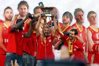 La selección española de baloncesto revalidó en Kaunas el título conquistado hace dos años en Polonia. Foto: JUAN MANUEL PRATS