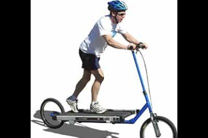 Una rareza importada de Canadá para hacer ejercicio. En teoría, tiene todas las ventajas de una cinta de andar y permite realizar la actividad física al aire libre. ¿Funciona? ¿Es una broma?.... Vale 1.800?.