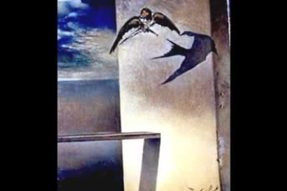 Reproducción del cuadro del artista español Salvador Dalí <i>La golondrina inmóvil</i>, valorado en 321.000 dólares (300.000 euros).