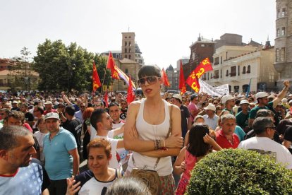 Llegada de los Mineros a León durante la III Marcha Minera. JESÚS F SALVADORES
