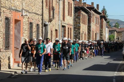 Mineros durante la  la III Marcha Minera. JESÚS F SALVADORES
