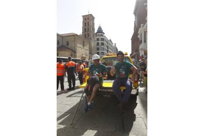 Mineros en León durante la III Marcha Minera. JESÚS F SALVADORES