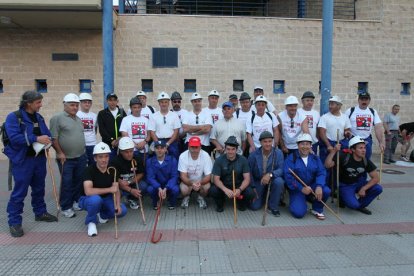 Mineros durante la III Marcha Minera.  NOBERTO