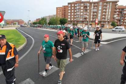 Mineros durante la III Marcha Minera. NOBERTO