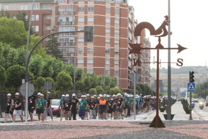 Mineros durante la III Marcha Minera. NOBERTO
