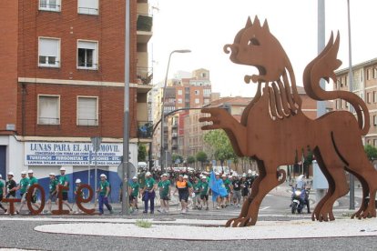 Mineros durante la III Marcha Minera. NOBERTO