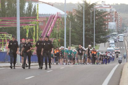 Mineros durante la III Marcha Minera. NOBERTO