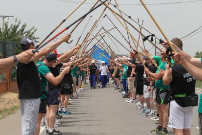 Mineros durante la III Marcha Minera. NOBERTO