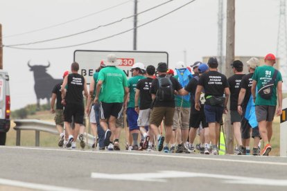 Mineros durante la III Marcha Minera. NOBERTO