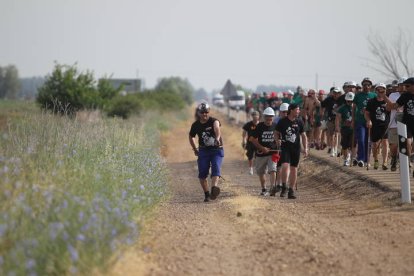 Mineros durante la III Marcha Minera. NOBERTO