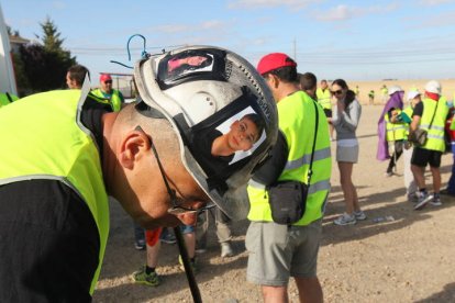 Mineros durante la III Marcha Minera. NOBERTO